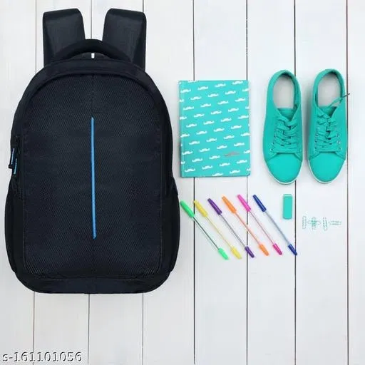Nylon Backpack for Men & Women, Black