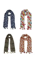Chiffon Printed Scarves for Women & Girls 