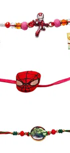 Hulk Spider Metal Rakhi, Pack of 3 