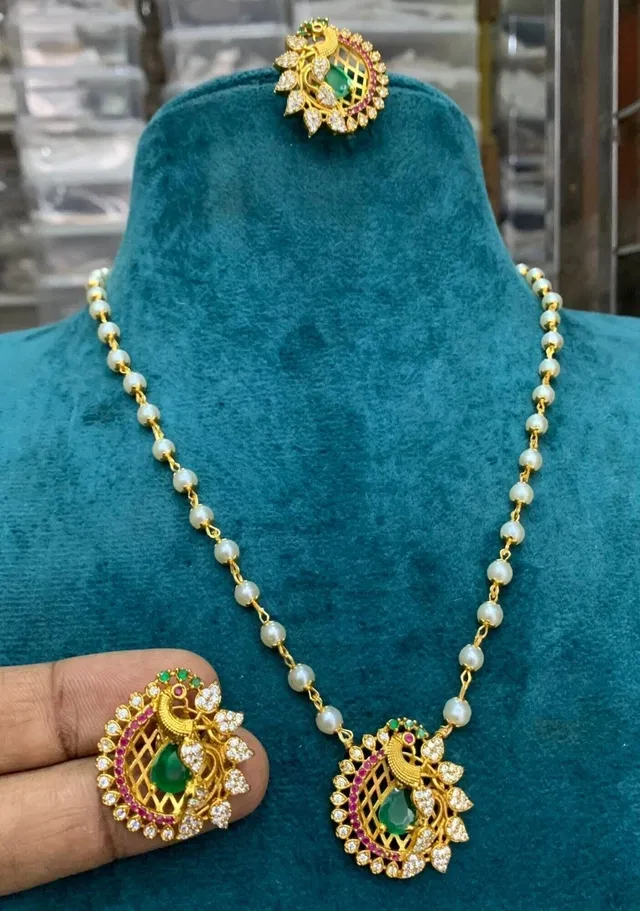 Party Wear Jewellery Set for Women (Pink, Free Size)