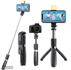 ABS Plastic Remote Control Tripod Selfie Stick 