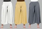 Palazzos for Women, Pack of 3 