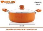 Non Stick Induction Base Casserole with Glass Lid 