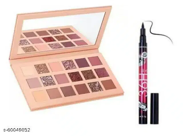 Eye Shadow Palette with 36H Eye Liner (Multicolor, Set of 2)