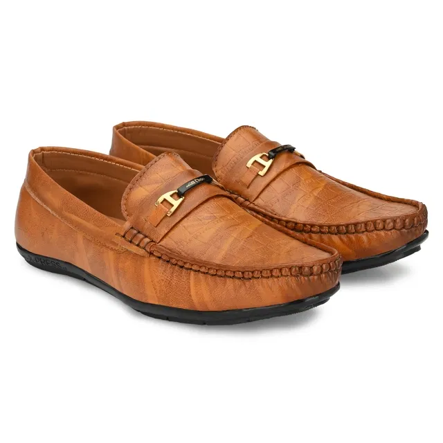 Loafers for Men (Tan, 6)