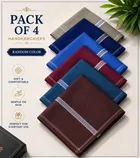 Printed Cotton Handkerchiefs for Mens ,Multicolor, Pack of 4