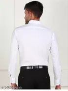 Cotton Blend Solid Full Sleeves Shirt for Men 