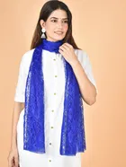 Net Self-Design Dupatta for Women 