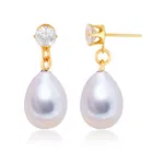 Vighnaharta Fancy Wear Cz Alloy White Drop Earring 