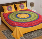 Cotton Rajasthani Jaipuri Double Bedsheet with 2 Pillow Covers 