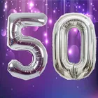 Foil Balloon for Birthday Celebration, No. 50 