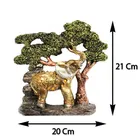 Polyresin Elephant with Tree Showpiece 