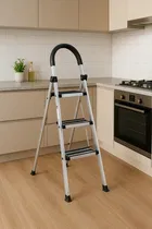 Homefit Frame Aluminum Pedal 4.5'' With Antiskit 3 Step Ladder 