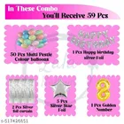 59 Pcs 8th Birthday Decoration kit, Multicolour, Set of 1