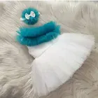 Netted Self Design Frock for Girls 