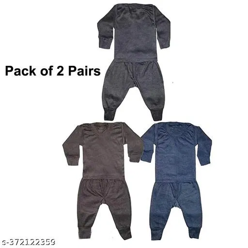 Woolen Thermal Set for Kids (Multicolor, 0-6 Months) (Set of 2)