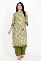 Cotton A-Line Kurti with Pant 