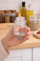Afast Glass Container Jar With Lid for Kitchen Storage Pop Jar Glass Jar Food Storage Containers For Storing Spices,Jam,Honey,Aachar,Sugar,Coffee Beans 