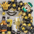 Cocktail Theme 7th Birthday Balloon Decoration Kit , Multicolor, Pack Of 64