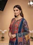 Synthetic Crepe Punjabi/All Over Suits for Women 