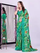 Georgette Printed Saree for Women 