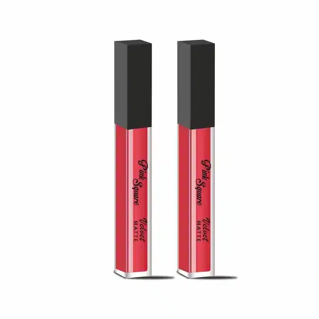 Liquid Matte Lipstick (Pack of 2, Punch)