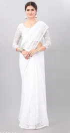 Net Floral Saree for Women 