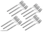 Stainless Steel Forks (Silver, Pack of 12)