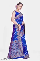 Banarasi Silk Zari Woven Saree for Women 