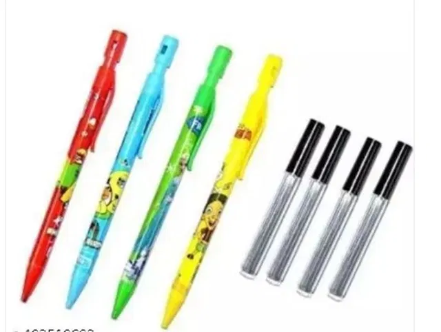 Posshe 2 mm Pencils with Refills (Multicolor, Set of 4)
