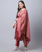Cotton Cambric Printed Kurta Set for Women 