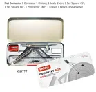Oddy Metal Geometry box with accessories (Pack of 1)