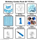 Mickey Mouse Theme 1st Happy Birthday Decoration Items For Girls, Multicolor, Pack of 112