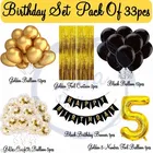 33 Pcs 5th Birthday Decoration kit for Kids, Multicolour, Set of 1