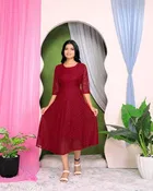 Net Gowns for Women,  Maroon  