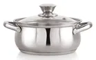 Stainless Steel Casserole with Glass Lid 
