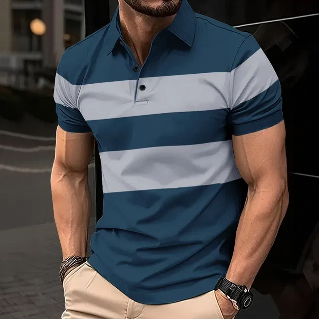 Polo T-shirt for Men (Teal, XXL)