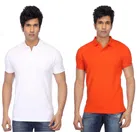 Polo Solid Cotton Blend T-shirts for Men, Pack of 4 