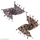 Poly Chiffon Scarves for Women, Beige, Pack of 2