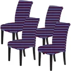 Polycotton Printed Chair Covers (Blue, 45x50 inches) (Pack of 4)