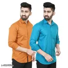 Cotton Blend Solid Shirts for Men, Multicolor 