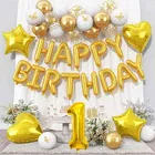 1st Happy Birthday Balloon Decoration Kit ,Golden ,Set Of 1
