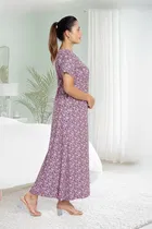 100% Cotton Floral Print Nightdress for Women 