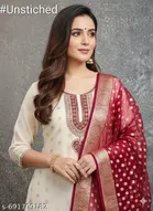 Silk Blend Embroidered Punjabi/All Over Suits for Women 