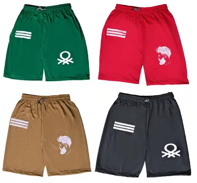 Printed Shorts for Boys (Pack of 4) (Multicolor, 10-11 Years)