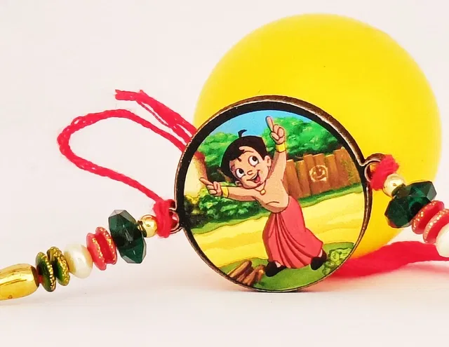 Plastic Bheem Wood Rakhi for Kids (Multicolor, Pack of 1)