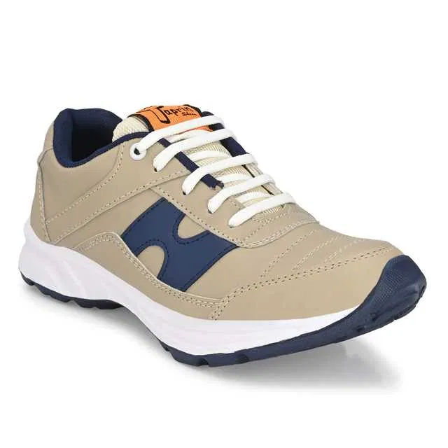 Men's Cream Running Sports Shoe (Navy, 7 Size) (TS-7)