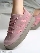 Shoetopia Girls Sneakers Peach 