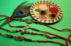 Combo of 4 Pcs Rakhi with 4.5 inch Plate 