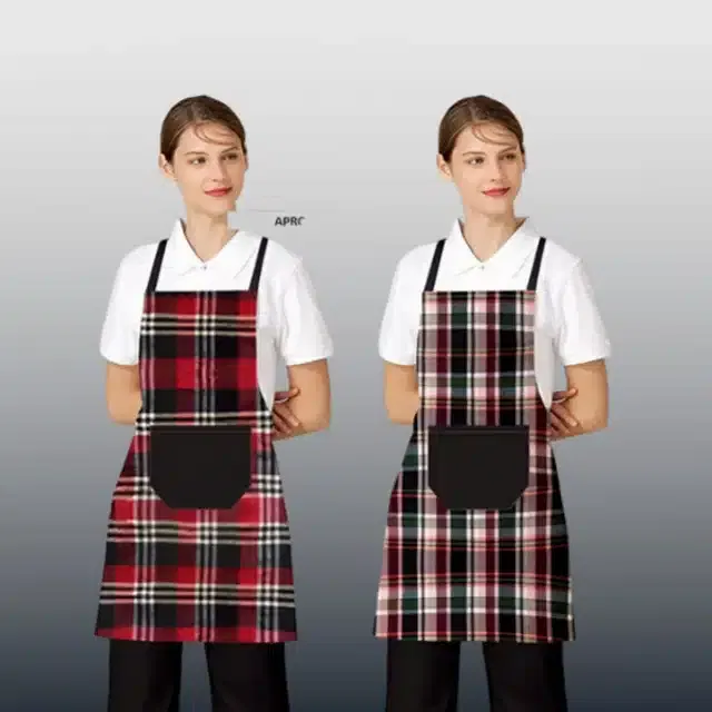 Cotton Kitchen Aprons (Multicolor, Pack of 2)